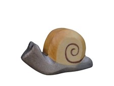 Holzfigur Schnecke groß HolzWald Spielfiguren aus Holz handbemalt und geschnitzt