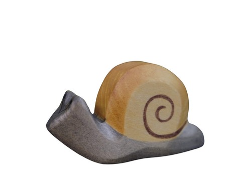Holzfigur schnecke groß - holzfigur,