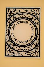 Gerahmter Prägefolder "Happy Birthday To You" * UK-Verkäufer, schneller Versand * 4Z