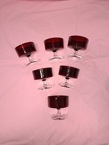 Vintage dessertschalen - 6x,