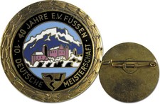 EV Füssen Abzeichen 1963 Deutsche Eishockeymeisterschaft 1963 German Eishokeypin