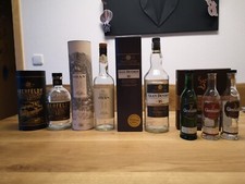 Sammlung leere Whiskyflaschen OBAN ABERFELDY GLENFIDDICH GLEN DEVERON