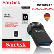 Sandisk Ultra Fit USB Stick 3.2 Flash 16GB 32GB 64GB 128GB 256GB Speicher Mini