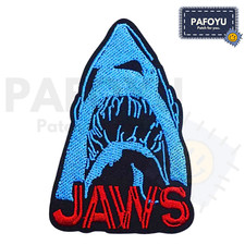 JAWS Hai Patch - Killer Fish Horror Film Bügelbild Aufnäher Flicken