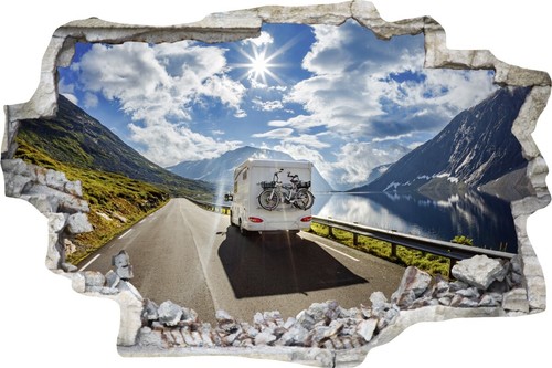 Wandtattoo wohnmobil camping - camping,