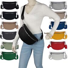 Bauchtasche Umhängetasche Crossbody-Bag Damen Tasche Kunstleder Italy-Design