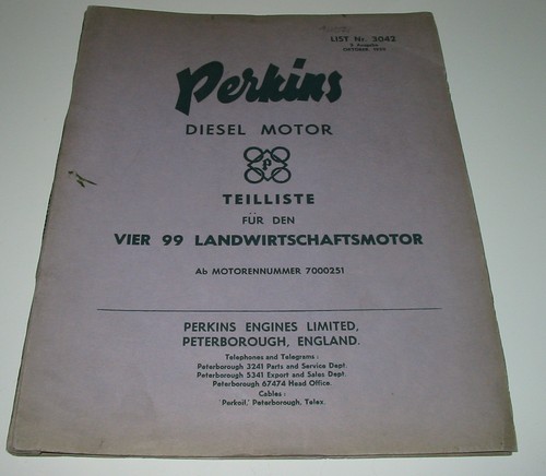 Ersatzteilliste perkins diesel - perkins,