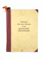 DDR DVP Urkunde Volkspolizei