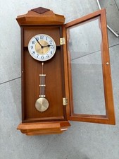 Funk Pendeluhr Westminster voll funktionstüchtig Kirschbaum