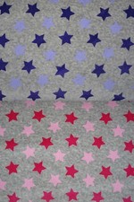 Sterne auf grau meliert Nicky