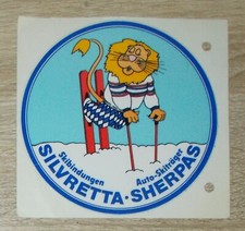 Alter Aufkleber | Sticker Silvretta Skibindungen - Sherpas Auto-Skiträger