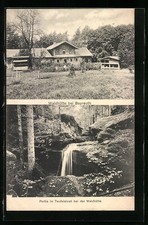 AK Eckersdorf /Donndorf, Gasthaus Waldhütte, Partie im Teufelsloch 1909 
