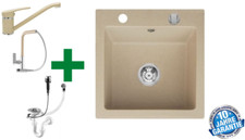 Granitspüle 49x52 cm Beige