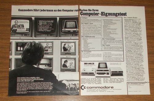 Seltene werbung commodore cbm - commodore,