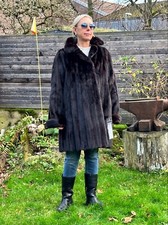 Nerz Pelz Damen Kurzmantel weich kuschelig edel warm topcoat норковая шуб