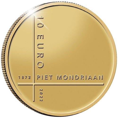 Goldmünze piet mondriaan 2022 - mondriaan,