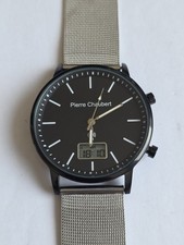 Pierre Chaubert Funkuhr Dual Time Date Kalender 42mm Herrenuhr UNGETRAGEN 