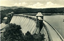 HE023-Ansichtskarte Edertal Edersee-Sperrmauer Kellerwald Waldeck-Frankenberg
