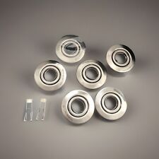 6x Paulmann Eisen gebürstet Mr11 / Gu4 Einbaustrahler Deckenspot Rahmen Ø85mm