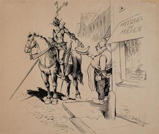 Humor Karikatur Ritter Metzger