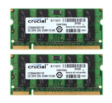 4GB RAM Crucial 2X 2GB 2RX8