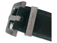 Calvin Klein Gürtel Herren Leder Schwarz Uni S 95cm Schnalle Logo Casual