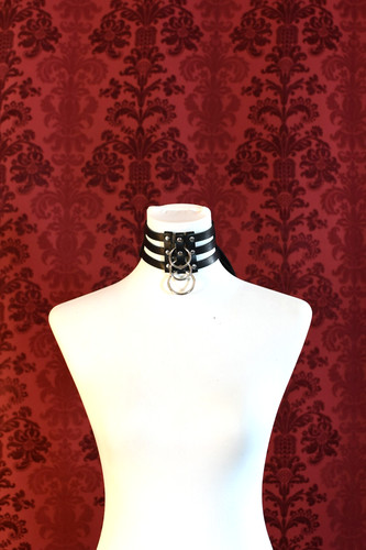 Dreireihiger choker halsband - choker,