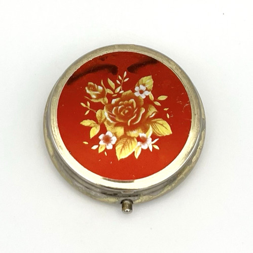 Vintage pillendose blumen - vintage,