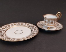 3teiliges Kaffeegedeck Art Deko Thomas Porzellan - Roloff Goldbemalung