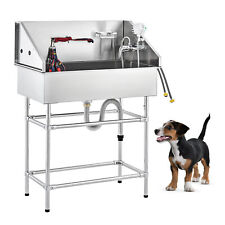 CO-Z 86 cm Hundebadewanne Katzen Tierbadewanne Badewanne Pflege Dusche Edelstahl