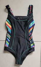 Badeanzug Sunmarin, Größe 42 Cup B, schwarz-bunte Streifen, top