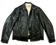 FIELDMASTER Carcoat Vintage Highwayman Biker Lederjacke mit Fellfutter  48 M
