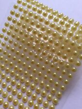 168 Selbstklebende Halbperlen 6mm Rund Bordüre Deko Hochzeit Verzieren Gelb