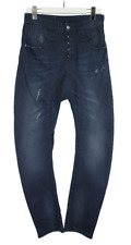 Humor Santiago Herrenjeans W29 Tiefer Schritt Zerrissen Whiskers Neu Schmal