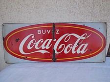 Altes gr.Emailleschild/ Reklame*Buviz Coca Cola* um 1920/1940 mit Hersteller