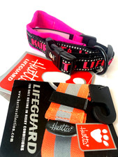 Hurtta Lifeguard Halsband auffällig Hundehalsband neonpink Gr. 25-35cm HU9250