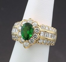 Tsavorith Brillant Ring 3,53 carat G/VVS 750 Gold 16 gr. Wert 19.590,-- Euro Neu