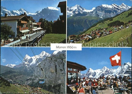 Seilbahn fahne mürren - seilbahn, schweiz