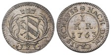 Altdeutschland - Nürnberg 1 Kreuzer 1763 - Silber KM# 336 - 0.93 g. Kellner 380