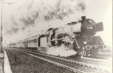 Original Eisenbahnfoto - 01 008 - Dampflok - schwarz-weiß Aufnahme 