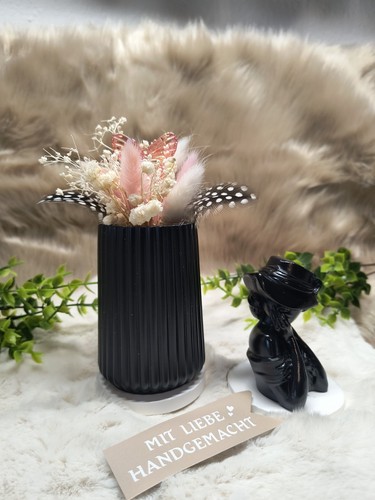 Deko set schwarz vase - schwarz,