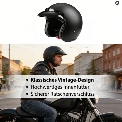 Sturzhelm retro crosshelm - sturzhelm, helm