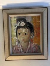 Vintage Öl Portrait Gemälde