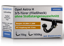 ANHÄNGERKUPPLUNG starr für Opel Astra H GTC 04-09 +13polig E-Satz ABE
