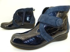 Vitaform Stiefelette Boots Stiefel Warmfutter Damen Schuhe Leder Gr.42 Blau