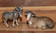 Neu Krippenfigur - Ochs und Esel - Kostner Krippe - 16cm Color - Holz geschnitzt