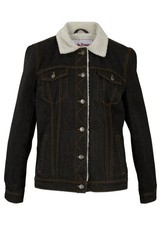 Jeansjacke mit Teddyfutter Gr
