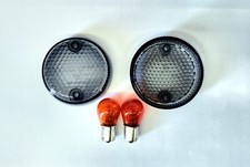 schwarze Blinker Gläser Honda VT 600 VF 750 Shadow GL 1500 smoked signal lenses