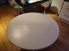 Thonet Tisch Rund Von 1978 Esstisch weiß Holz Ausziehbar