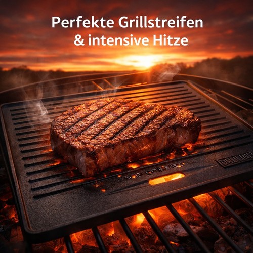 Gusseisen grillplatte - gusseisen,